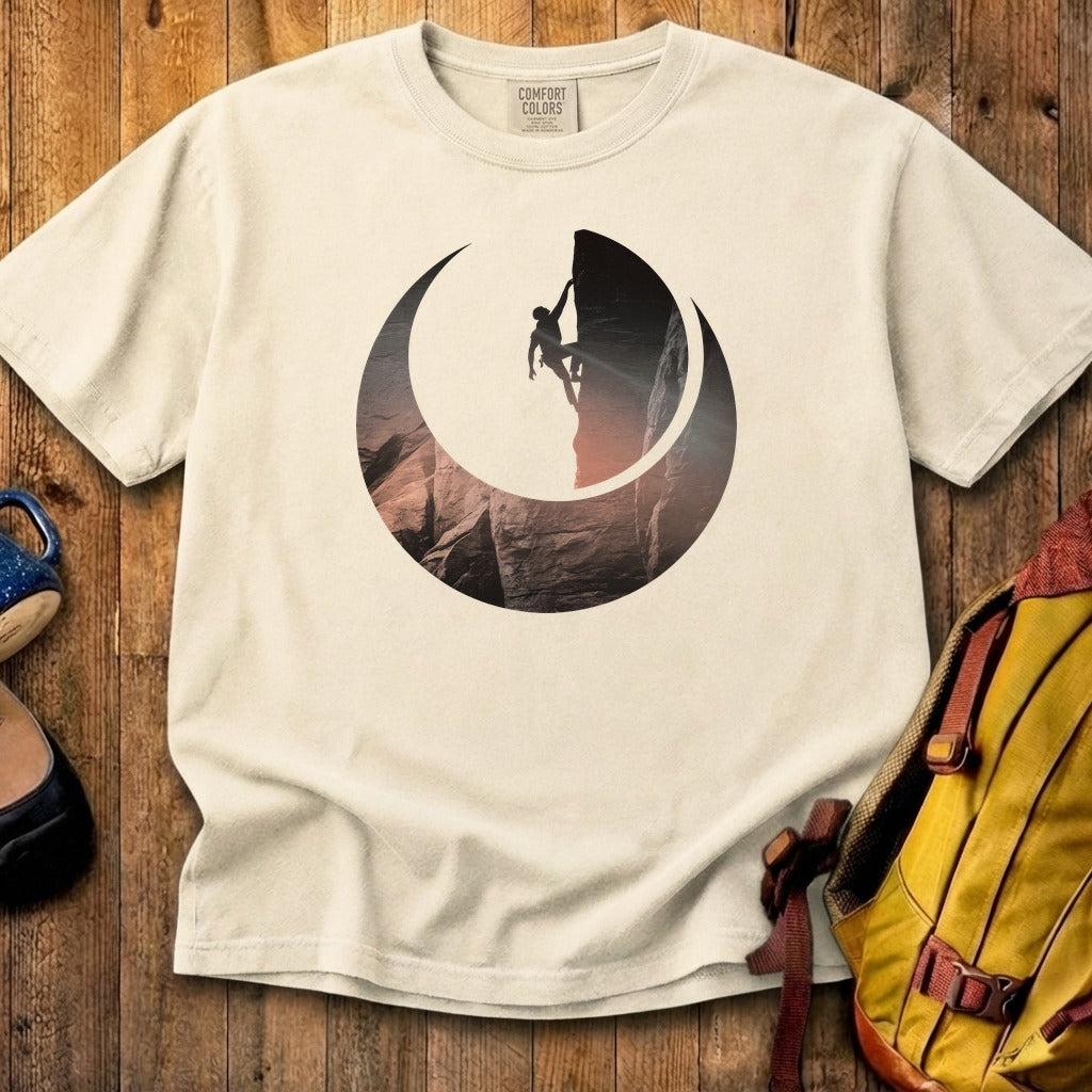 Rock Climber Silhouette Cotton T-Shirt