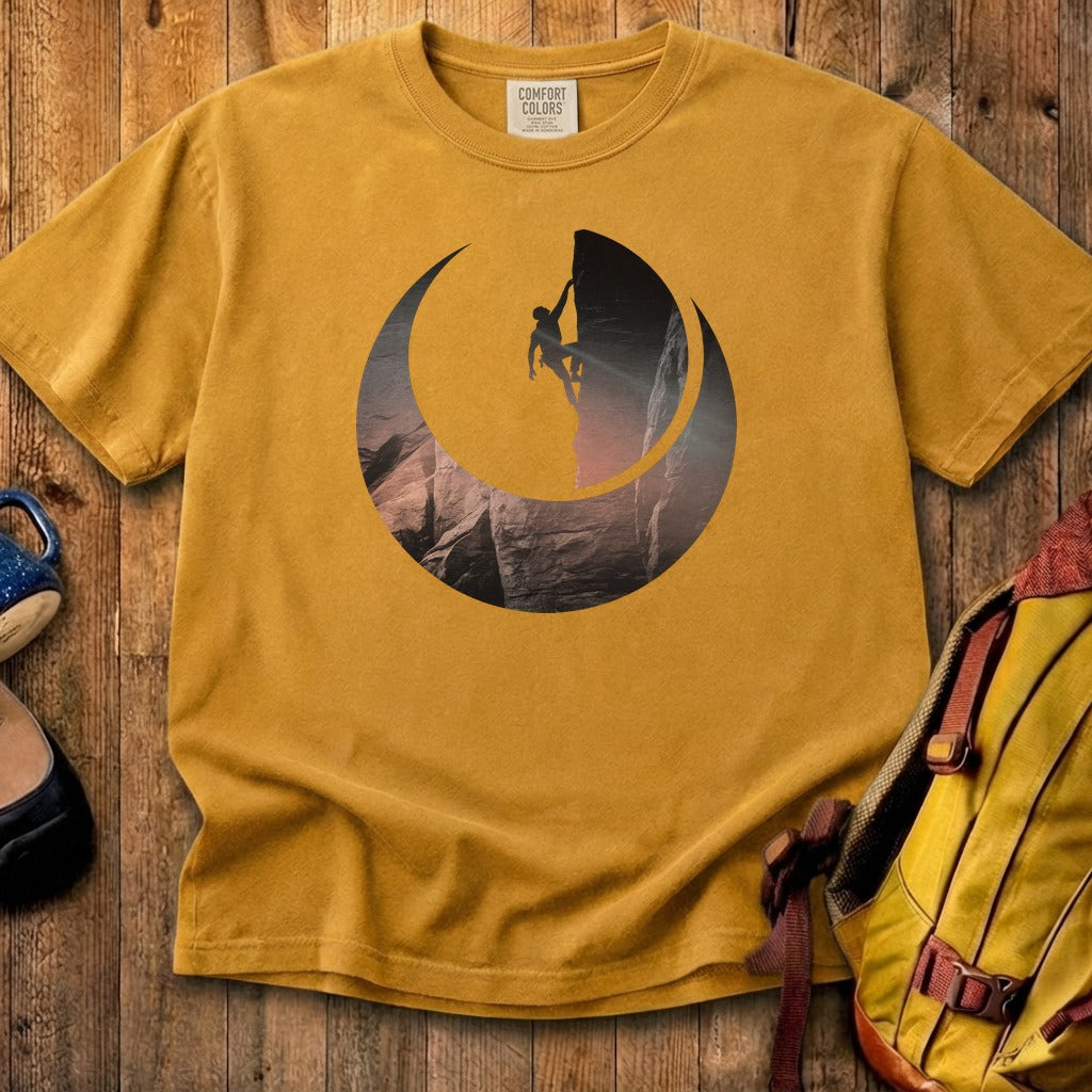 Rock Climber Silhouette Cotton T-Shirt
