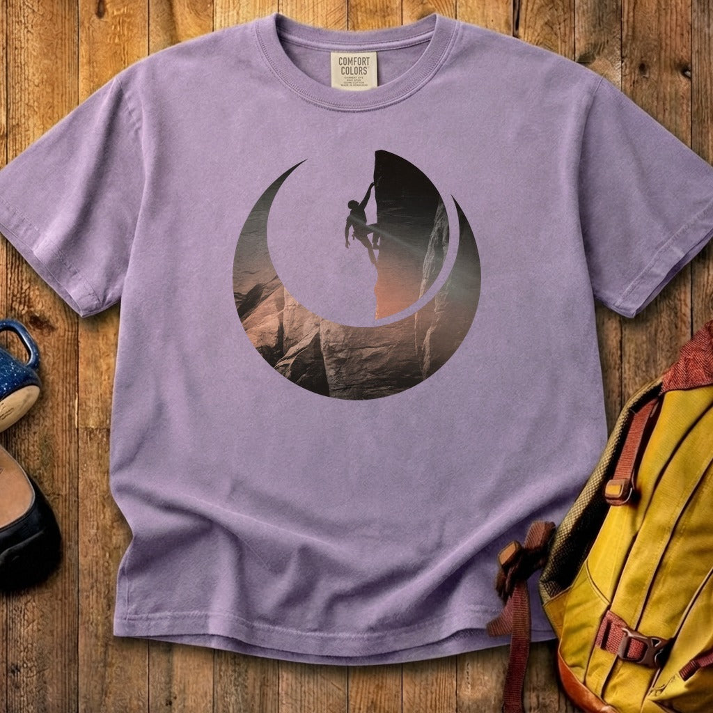 Rock Climber Silhouette Cotton T-Shirt