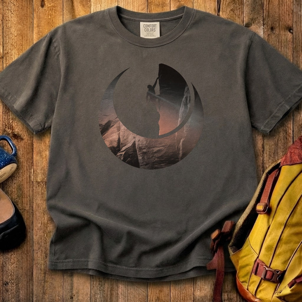 Rock Climber Silhouette Cotton T-Shirt