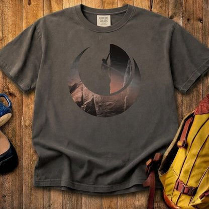 Rock Climber Silhouette Cotton T-Shirt