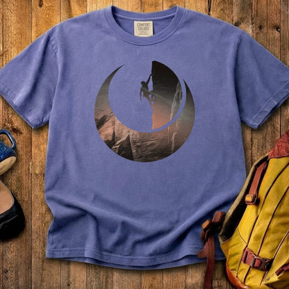 Rock Climber Silhouette Cotton T-Shirt