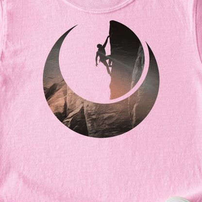 Rock Climber Silhouette Kids Cotton T-Shirt