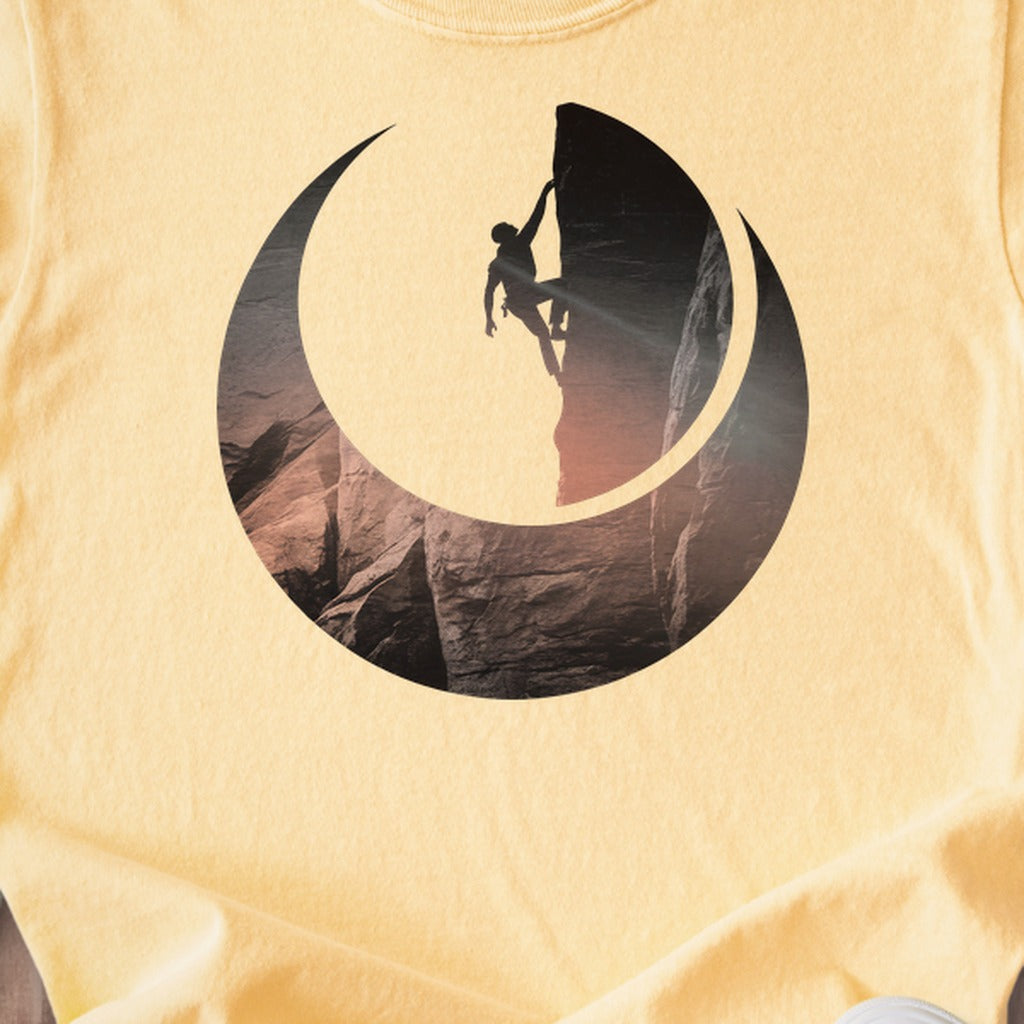 Rock Climber Silhouette Kids Cotton T-Shirt