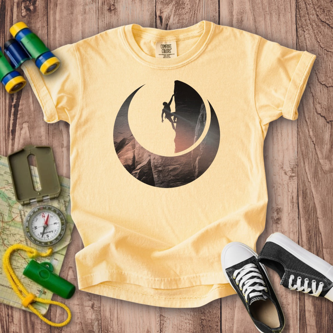 Rock Climber Silhouette Kids Cotton T-Shirt
