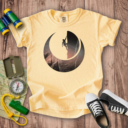 Rock Climber Silhouette Kids Cotton T-Shirt