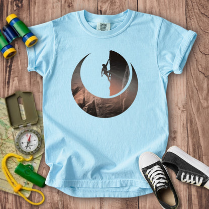 Rock Climber Silhouette Kids Cotton T-Shirt