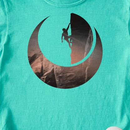 Rock Climber Silhouette Kids Cotton T-Shirt