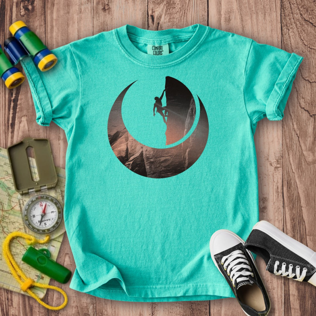 Rock Climber Silhouette Kids Cotton T-Shirt