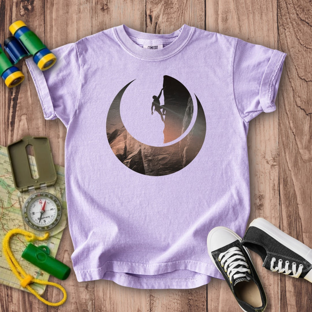 Rock Climber Silhouette Kids Cotton T-Shirt