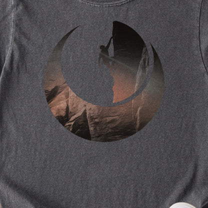 Rock Climber Silhouette Kids Cotton T-Shirt