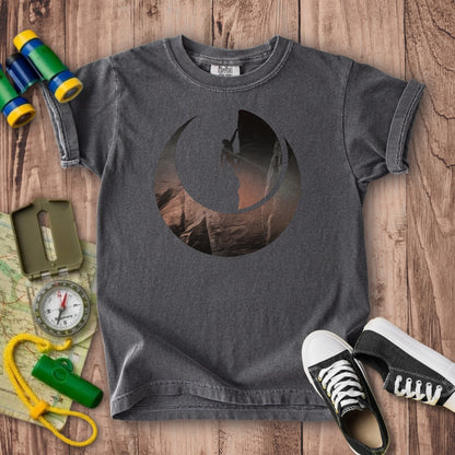 Rock Climber Silhouette Kids Cotton T-Shirt