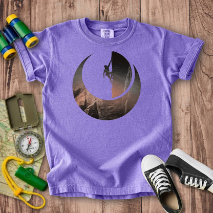 Rock Climber Silhouette Kids Cotton T-Shirt