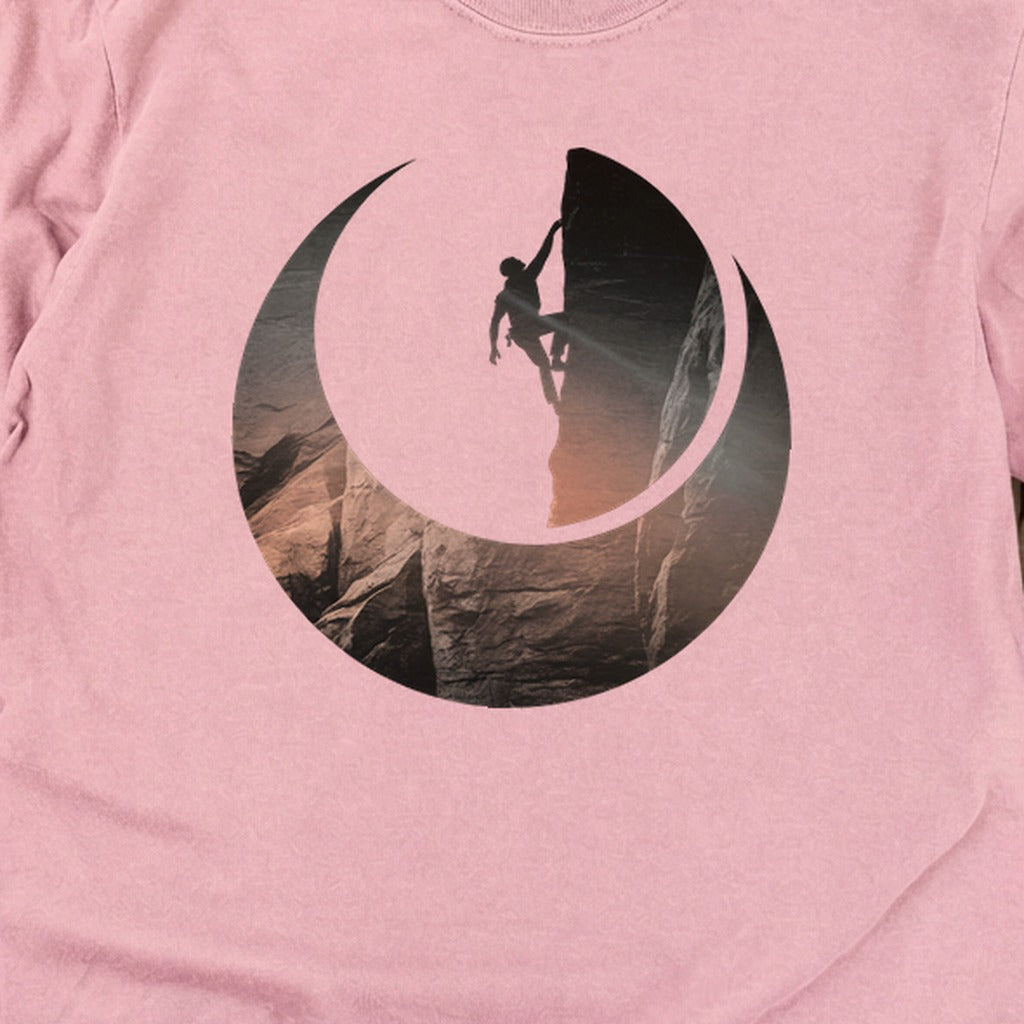 Rock Climber Silhouette Cotton Long Sleeve