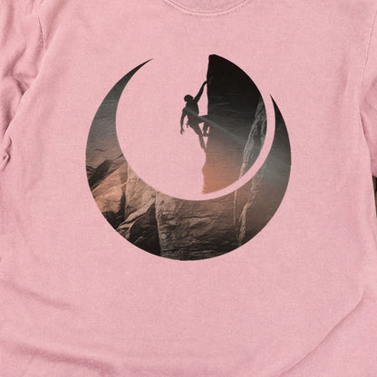 Rock Climber Silhouette Cotton Long Sleeve