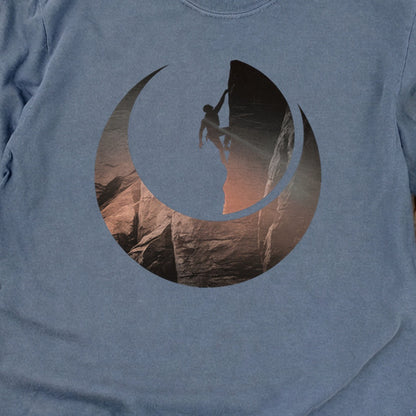Rock Climber Silhouette Cotton Long Sleeve