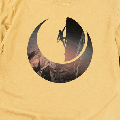 Rock Climber Silhouette Cotton Long Sleeve