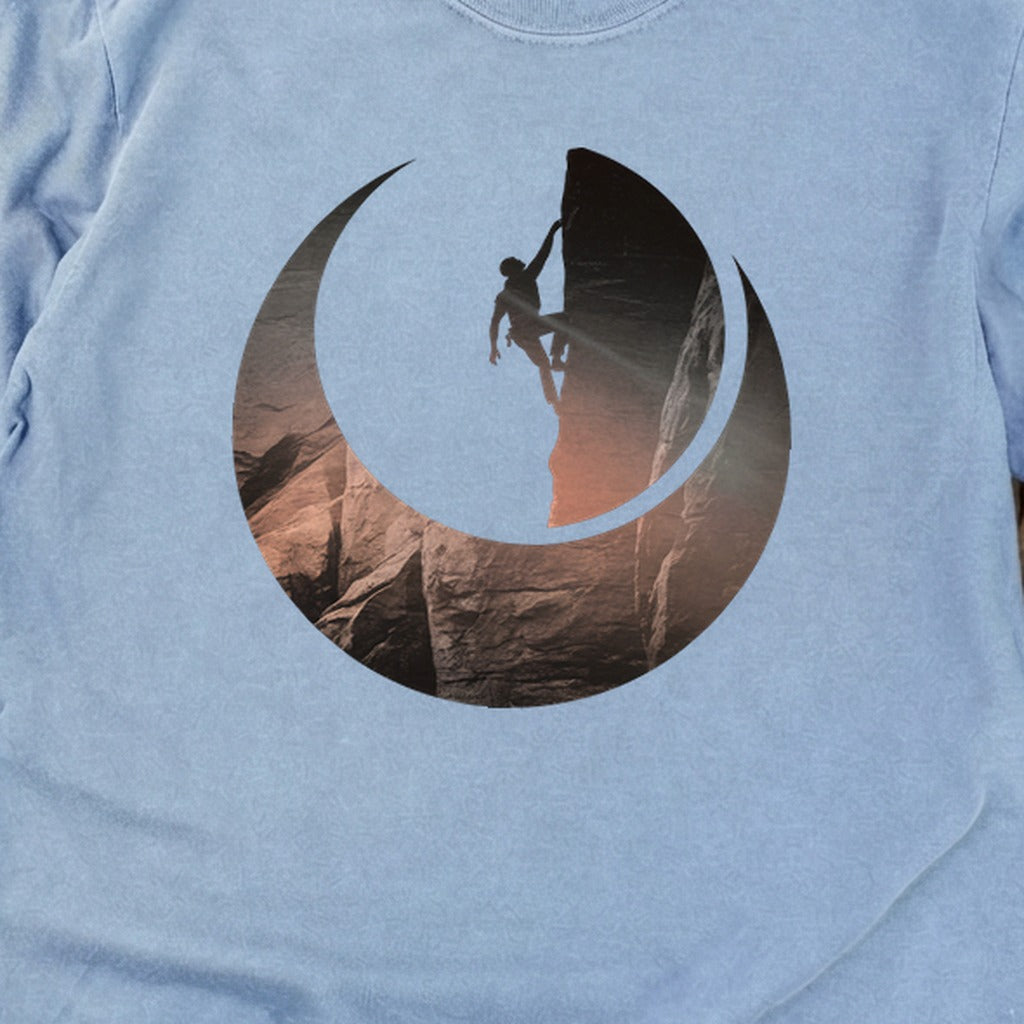 Rock Climber Silhouette Cotton Long Sleeve