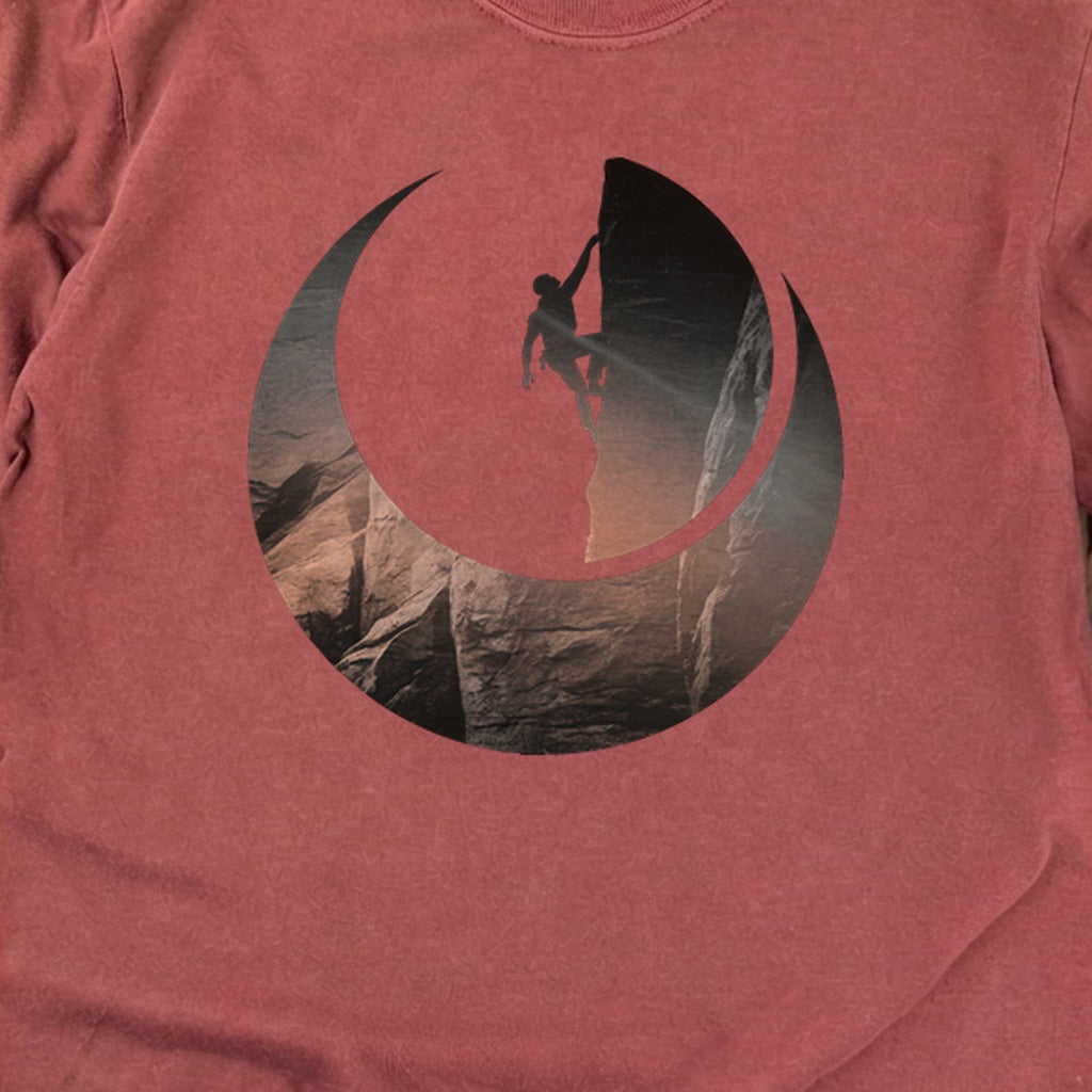 Rock Climber Silhouette Cotton Long Sleeve