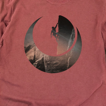 Rock Climber Silhouette Cotton Long Sleeve