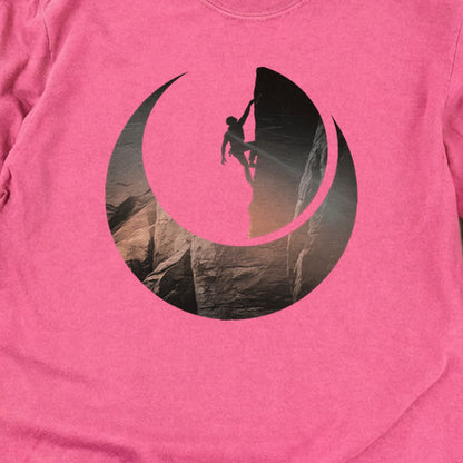 Rock Climber Silhouette Cotton Long Sleeve