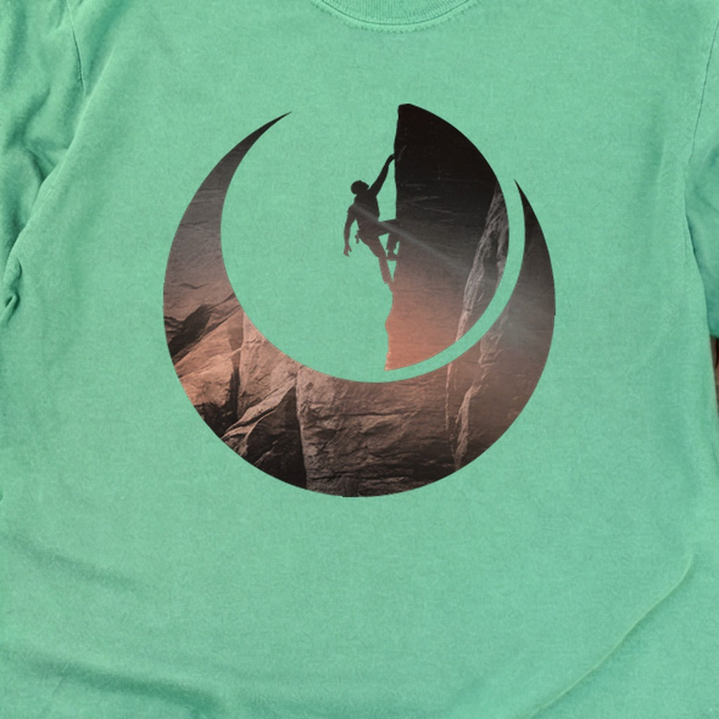Rock Climber Silhouette Cotton Long Sleeve