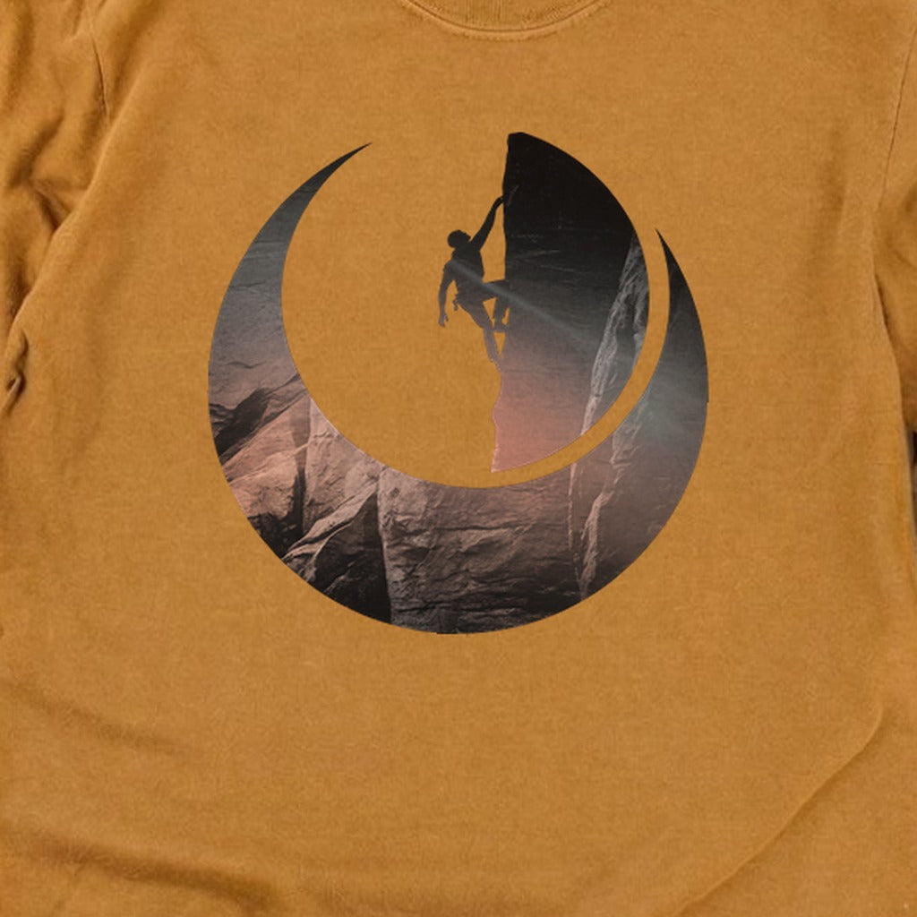 Rock Climber Silhouette Cotton Long Sleeve
