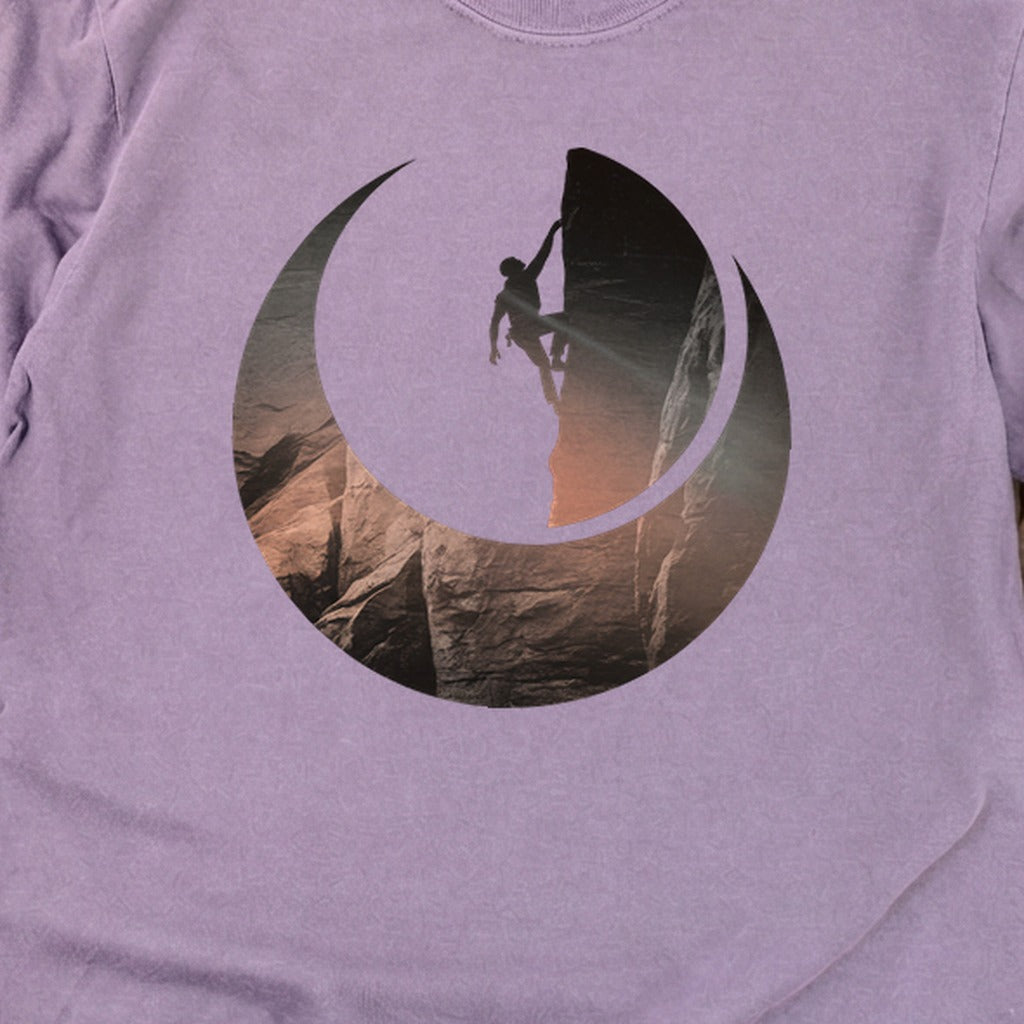 Rock Climber Silhouette Cotton Long Sleeve