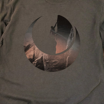 Rock Climber Silhouette Cotton Long Sleeve
