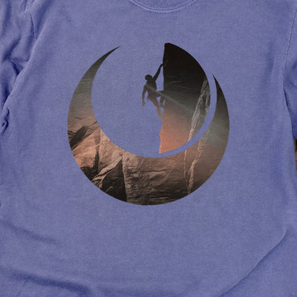 Rock Climber Silhouette Cotton Long Sleeve