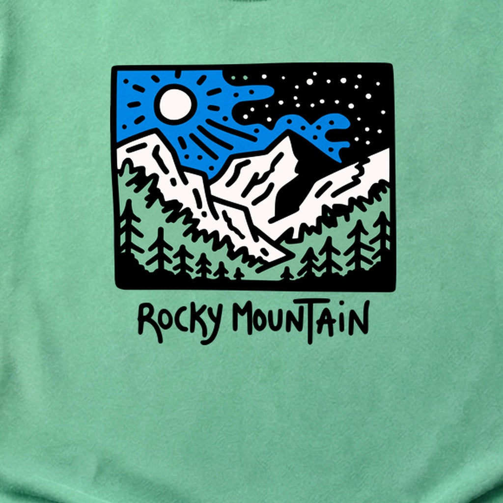 Rocky Mountain at Night Cotton T-Shirt