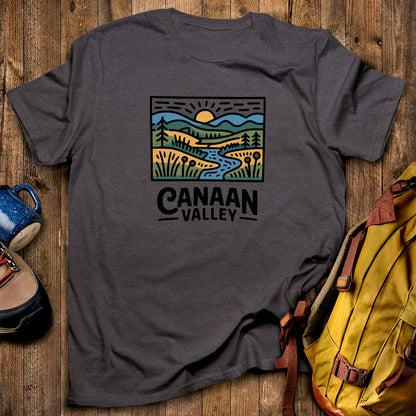 Canaan Valley T-Shirt Dark Heather Adventure and Outdoors Themed T-Shirt