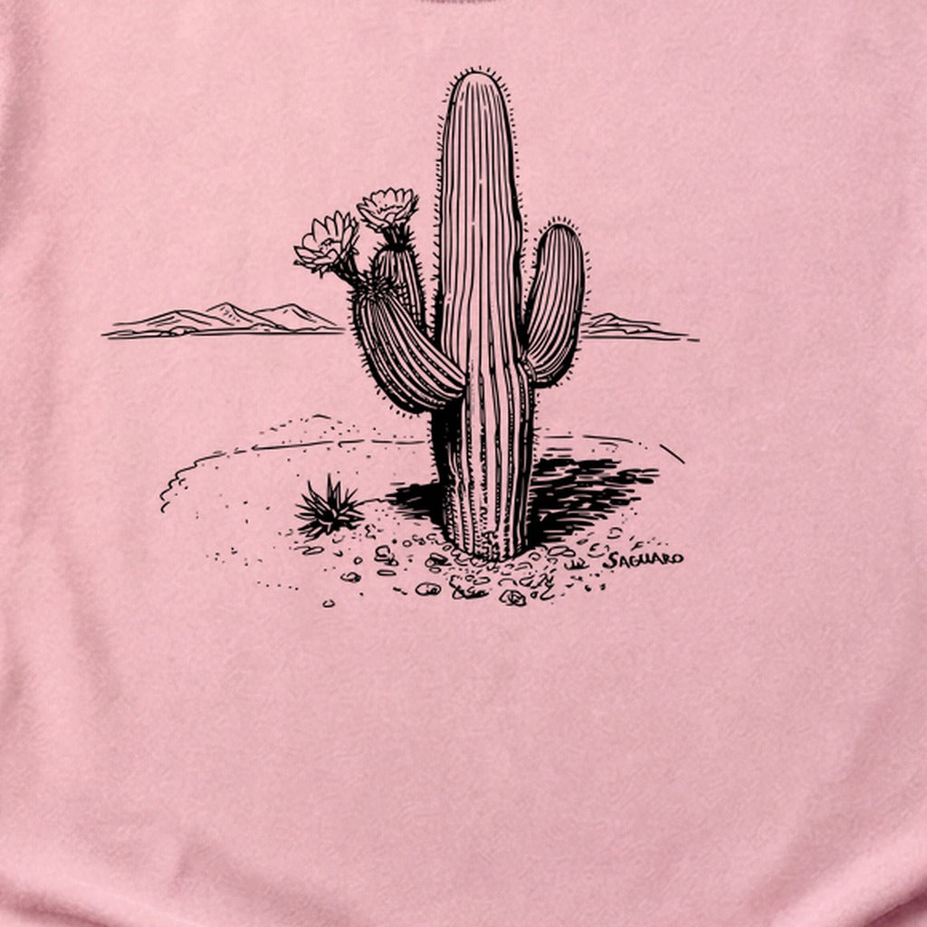 Saguaro Line Drawing Cotton T-Shirt