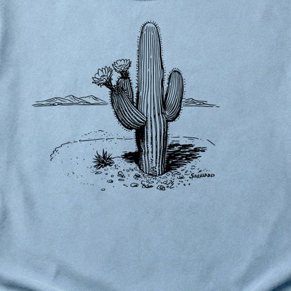 Saguaro Line Drawing Cotton T-Shirt