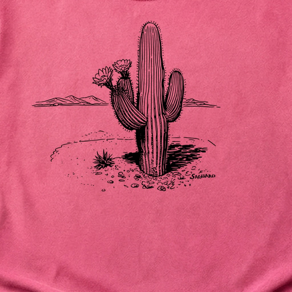Saguaro Line Drawing Cotton T-Shirt