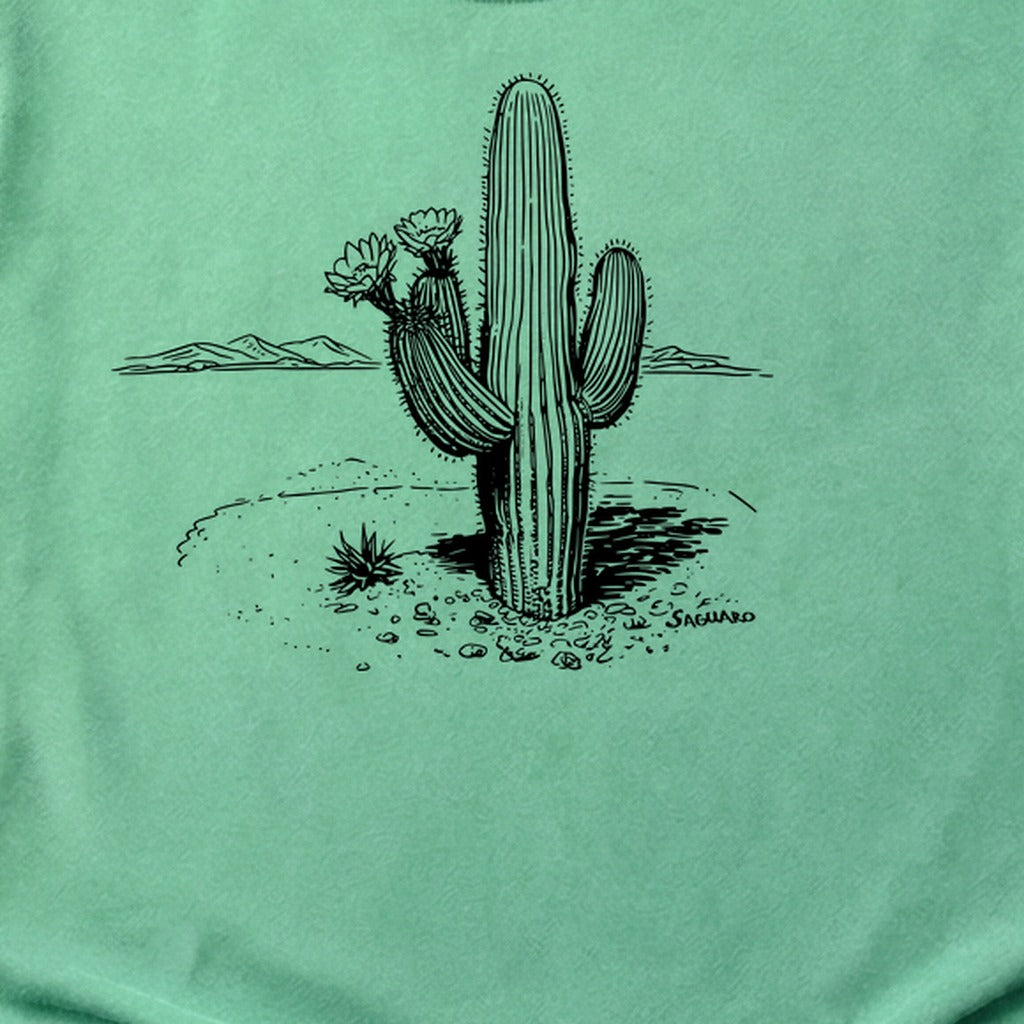 Saguaro Line Drawing Cotton T-Shirt