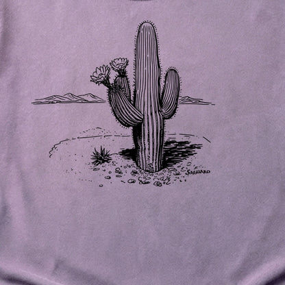 Saguaro Line Drawing Cotton T-Shirt