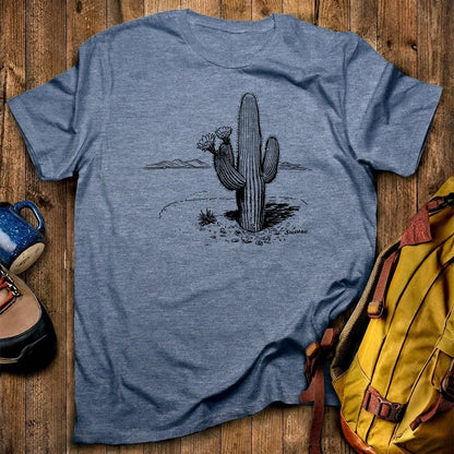 Saguaro Line Drawing T-Shirt