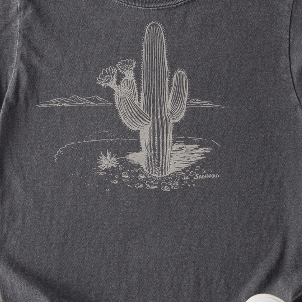 Saguaro Line Drawing Kids Cotton T-Shirt