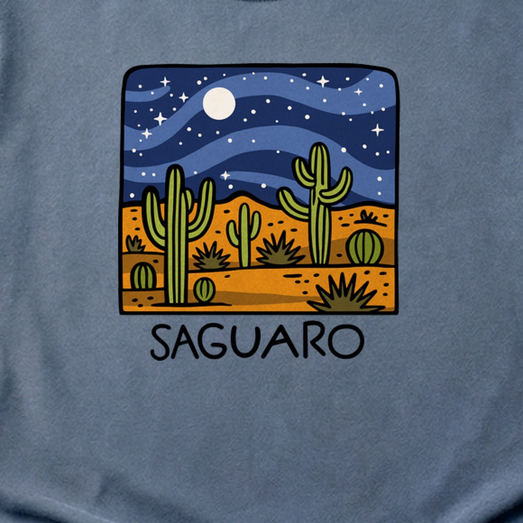 Saguaro at Night Cotton T-Shirt
