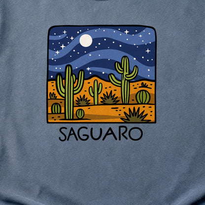 Saguaro at Night Cotton T-Shirt