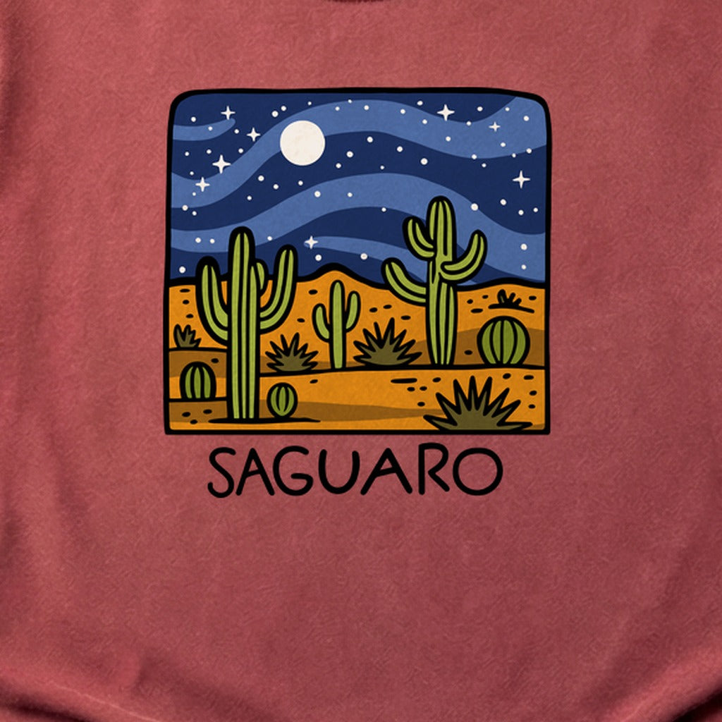 Saguaro at Night Cotton T-Shirt