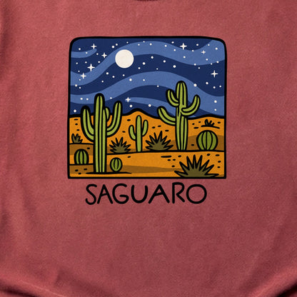Saguaro at Night Cotton T-Shirt
