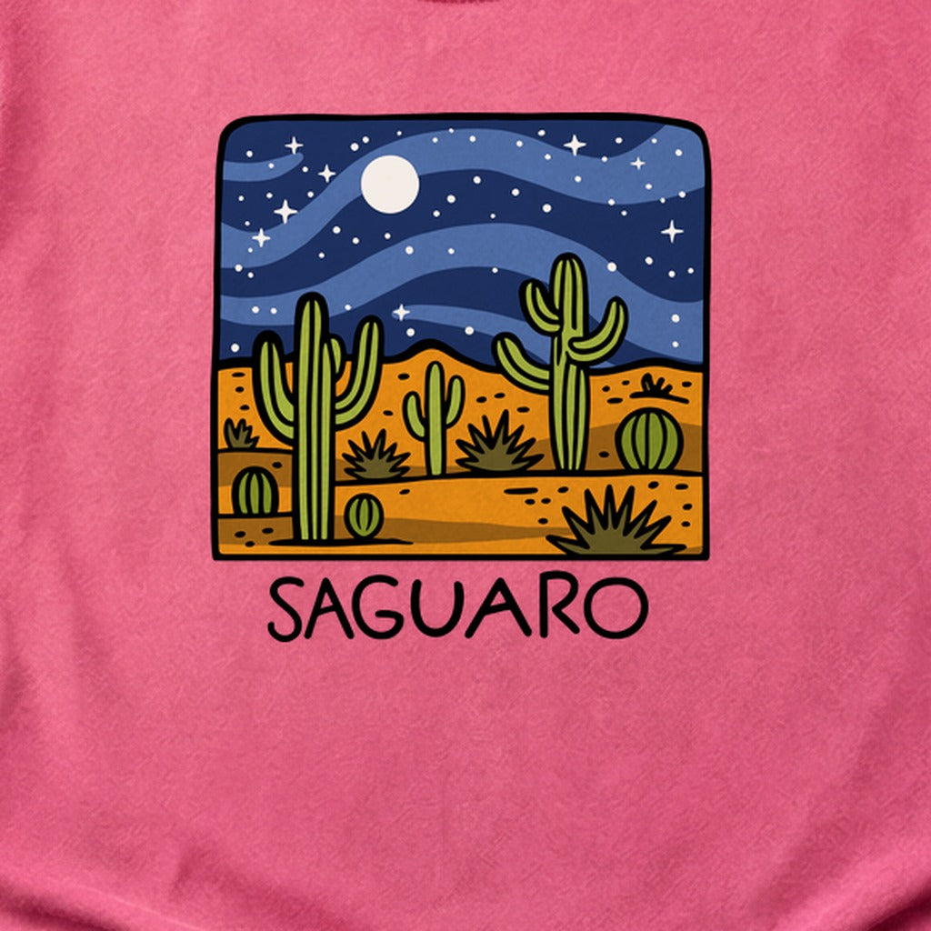 Saguaro at Night Cotton T-Shirt