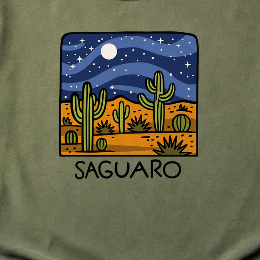 Saguaro at Night Cotton T-Shirt
