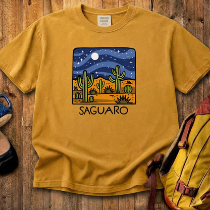 Saguaro at Night Cotton T-Shirt