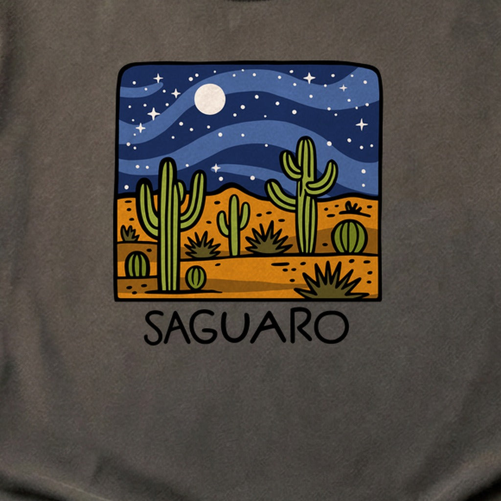 Saguaro at Night Cotton T-Shirt