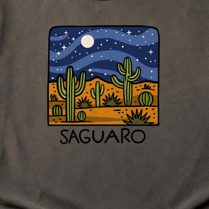 Saguaro at Night Cotton T-Shirt