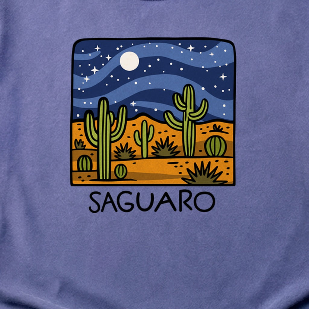 Saguaro at Night Cotton T-Shirt