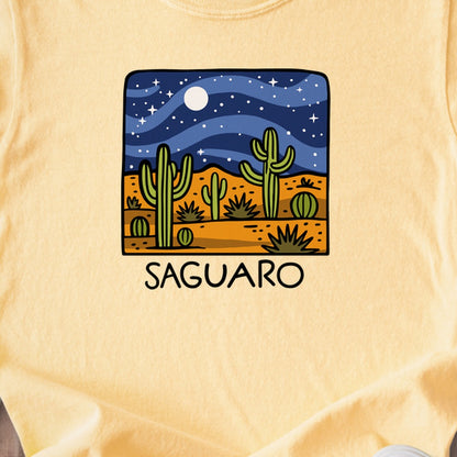 Saguaro at Night Kids Cotton T-Shirt